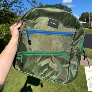 STATE Men's Olive and Blue Backpack